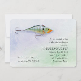 Invitación Apuración del tema de la pesca de cumpleaños