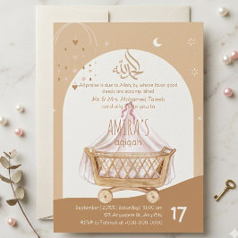 Invitación Aqiqah Ceremonia de imposición del nomb