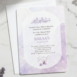 Invitación Aqiqah Ceremonia de nombramiento de beb