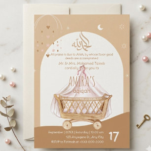 Invitación Aqiqah Ceremonia de nombramiento del be