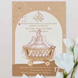 Invitación Aqiqah Ceremonia de nombramiento del be