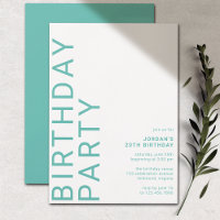 Aqua Blue Turquoise Moderno Simple Cualquier Edad