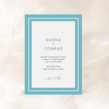 Aqua Bold Border Moderno Boda