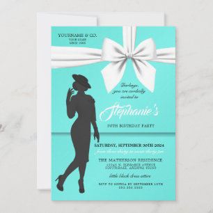 Invitación Aqua Elegant Tiffany