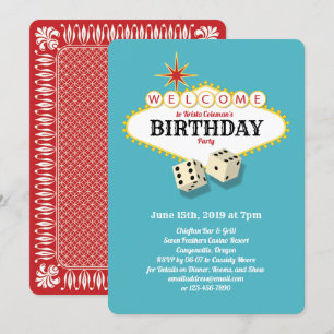 Invitación Aqua fiesta de cumpleaños del marqués de Las Vegas