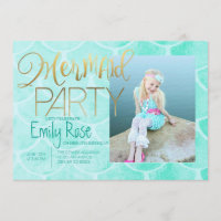 Aqua Mermaid Fiesta | Bajo la foto del cumpleaños