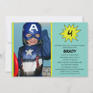 Invitación Aqua salva el día de la fiesta de cumpleaños de la