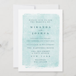 Invitación Aqua Turquesa Grunge Distorsionado Casual