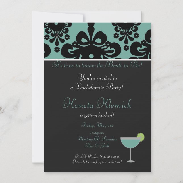 Invitación aquacopy, margarita, es hora de honrar t… (Anverso)