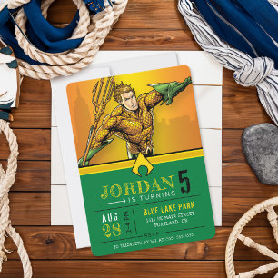 Invitación Aquaman   Cumpleaños feliz