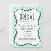 Aquamarine Chevron; zig zag