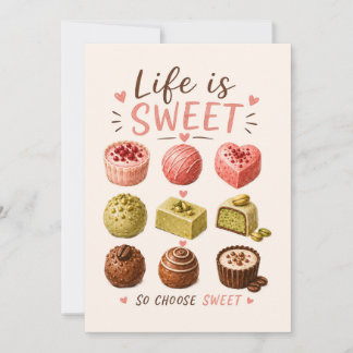 Invitación Aquarell Pralinen – Französische Patisserie Cafe