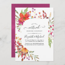 Aquarelle Wild Flower Online Boda virtual