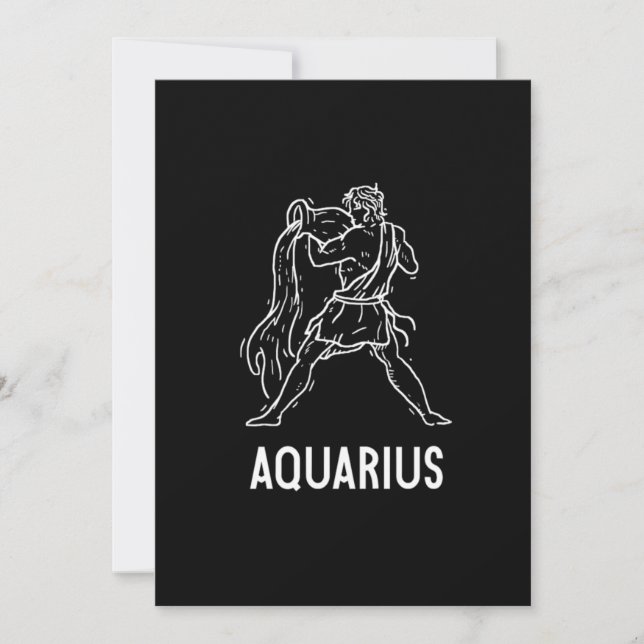 Invitación Aquarius Astrology Birthday Gift Zodiac Signs (Anverso)
