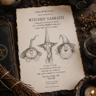 Invitación Aquelarre de Brujas Halloween