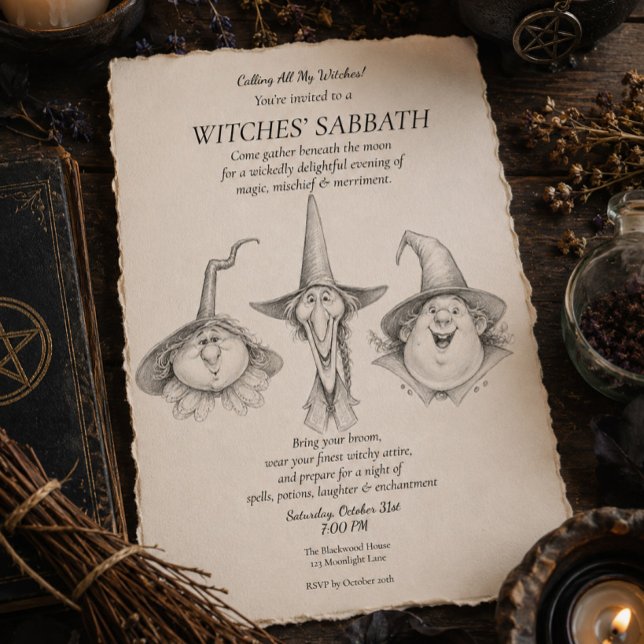 Invitación Aquelarre de Brujas Halloween (Subido por el creador)