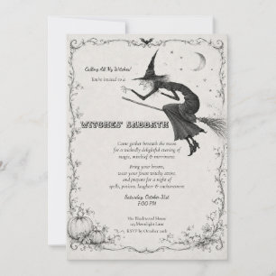 Invitación Aquelarre de Brujas Halloween