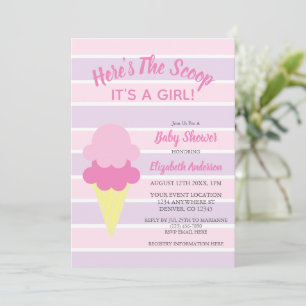 Invitación Aquí Está la Cucharada de Helado Cumpleaños de Ver