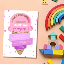 Aquí Está La Cucharada Helado Dulce Cumpleaños Ros