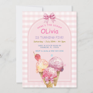 Invitación Aquí está la fiesta de cumpleaños del Crema de Hie