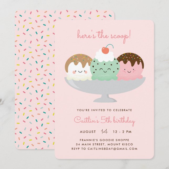 Invitación Aquí está la primicia (Anverso / Reverso)