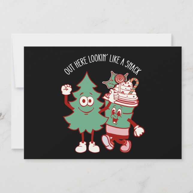 Invitación Aquí Fuera Parece Un Pastel De Árbol De Navidad. (Anverso)