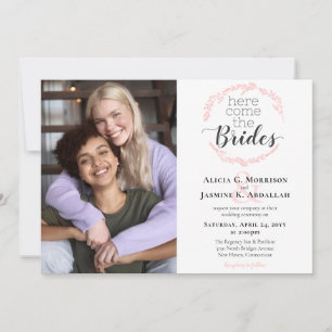 Invitación Aquí Llegan Las Novias Modernas Bodas Rosa De Rubo