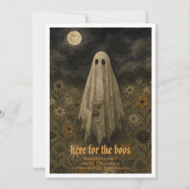 Invitación Aquí para la fiesta de Halloween "Boos"