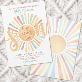 Invitación Aquí Viene El Baby Shower De Son Boho