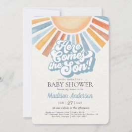 Invitación Aquí viene el Baby Shower de Son Sunshine Boy