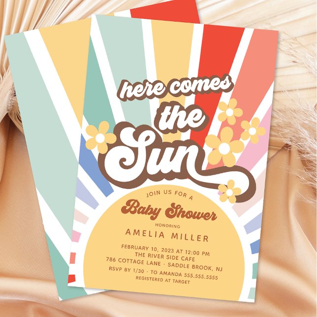 Invitación Aquí viene el Baby Shower de Sun (Subido por el creador)