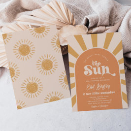 Invitación Aquí Viene El Baby Shower De Sun | Sun Baby Shower