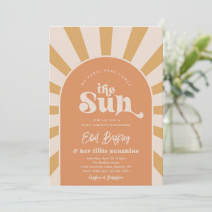 Invitación Aquí Viene El Baby Shower De Sun   Sun Baby Shower
