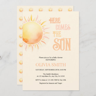 Invitación Aquí Viene El Baby Shower Del Hijo