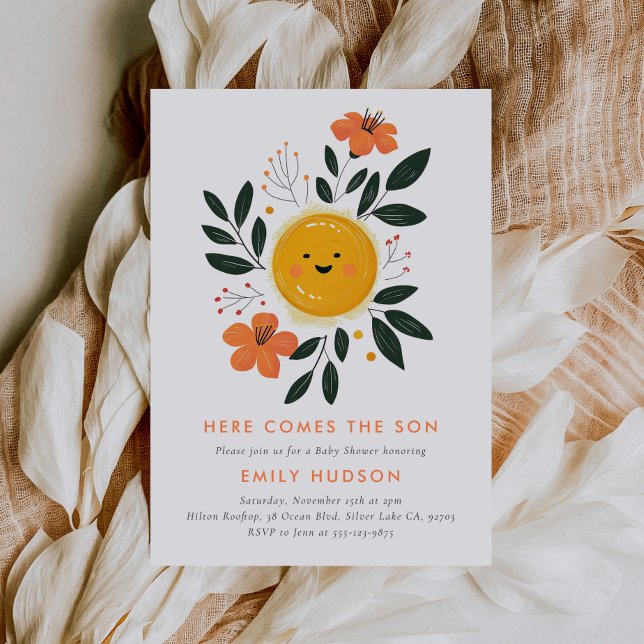 Invitación Aquí viene el Baby Shower del hijo (Subido por el creador)