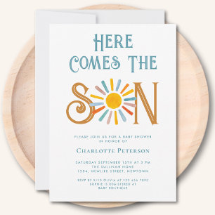 Invitación Aquí Viene El Baby Shower Del Hijo
