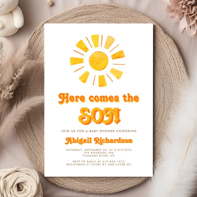 Invitación Aquí viene el Baby Shower del niño (Subido por el creador)