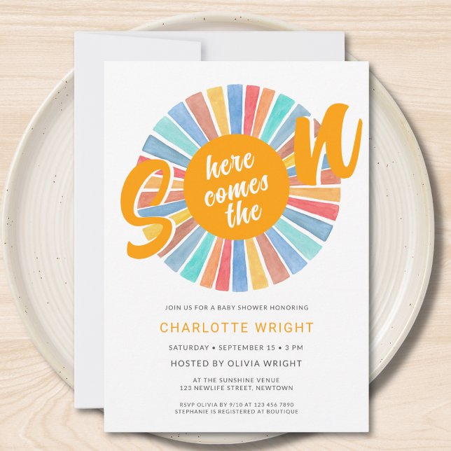 Invitación Aquí Viene El Baby Shower Del Niño (Subido por el creador)