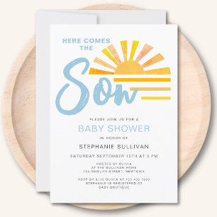 Invitación Aquí viene el Baby Shower Son Sunshine