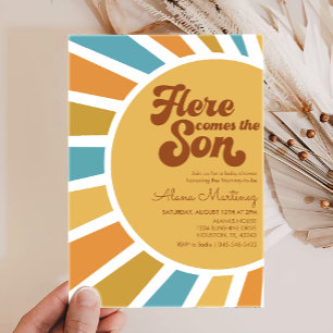 Invitación Aquí Viene El Hijo Boho Sunshine Baby Shower