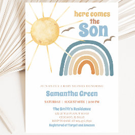 Invitación Aquí viene el hijo Ducha de bebé