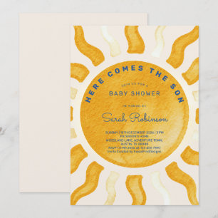 Invitación Aquí viene el hijo ducha de bebé Sunshine