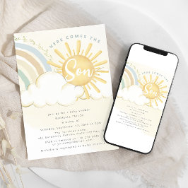 Invitación Aquí viene el hijo | Shower de bebé