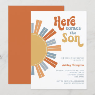 Invitación Aquí viene el niño bebé ducha