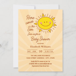 Invitación Aquí Viene El Pequeño Sunshine Boy Baby Shower