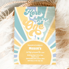 Invitación Aquí viene el primer cumpleaños del sol de Boho