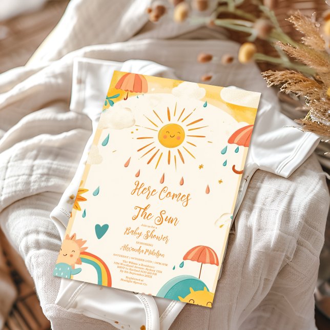 Invitación Aquí viene el sol amarillo del hijo (Subido por el creador)