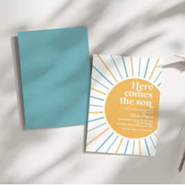 Invitación Aquí viene la ducha de bebé Son Boho Sunshine