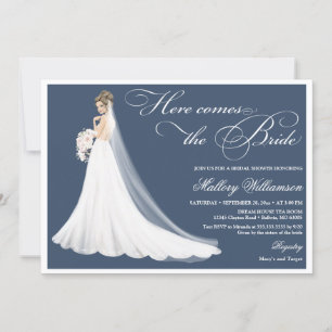 Invitación Aquí viene la ducha de novia