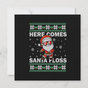 Invitación Aquí viene Santa Floss UGLY Christmas Pijama Hombr